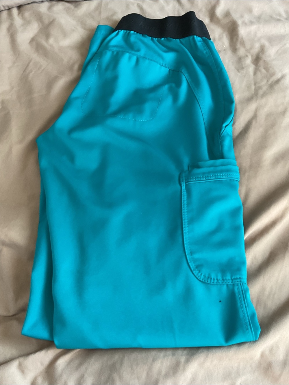 Women’s Turquoise HH Works by Healing hands Active Pocket scrub bottoms size xs